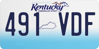 KY license plate 491VDF