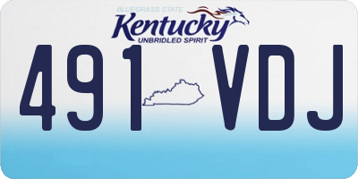 KY license plate 491VDJ
