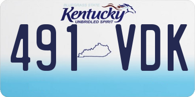 KY license plate 491VDK