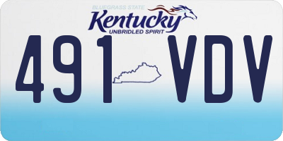 KY license plate 491VDV