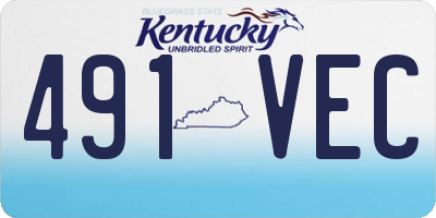KY license plate 491VEC