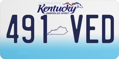KY license plate 491VED