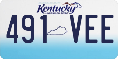 KY license plate 491VEE