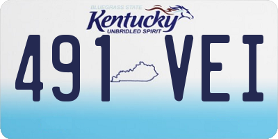 KY license plate 491VEI