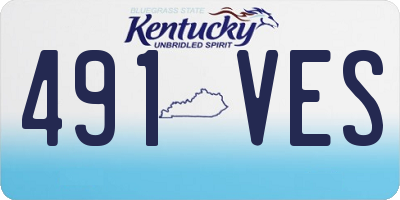 KY license plate 491VES