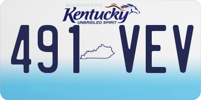 KY license plate 491VEV