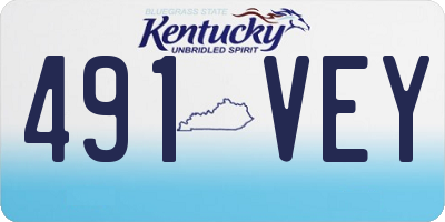 KY license plate 491VEY