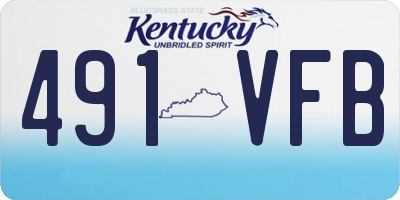 KY license plate 491VFB