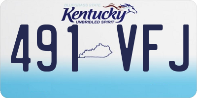 KY license plate 491VFJ
