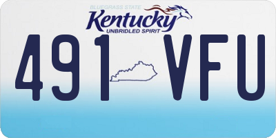KY license plate 491VFU