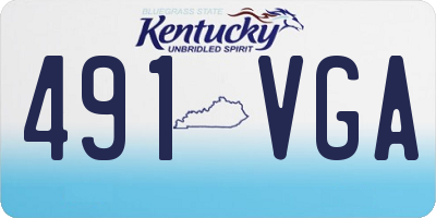 KY license plate 491VGA