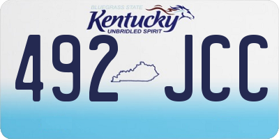 KY license plate 492JCC