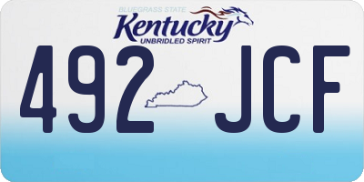 KY license plate 492JCF