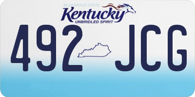 KY license plate 492JCG