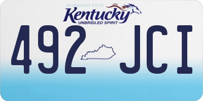 KY license plate 492JCI