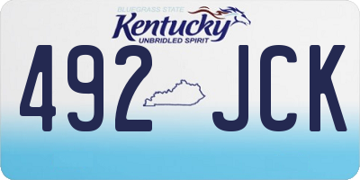 KY license plate 492JCK