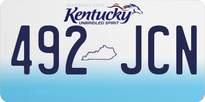 KY license plate 492JCN