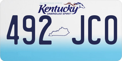 KY license plate 492JCO
