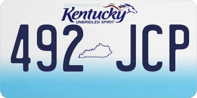 KY license plate 492JCP