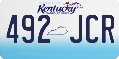 KY license plate 492JCR