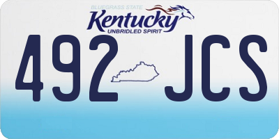 KY license plate 492JCS
