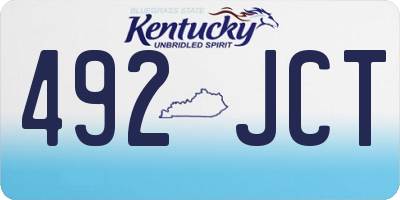 KY license plate 492JCT