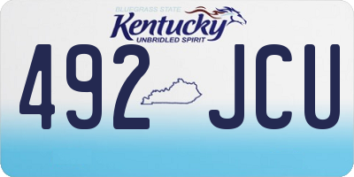 KY license plate 492JCU