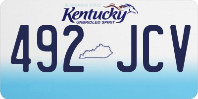 KY license plate 492JCV