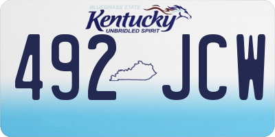 KY license plate 492JCW