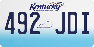 KY license plate 492JDI