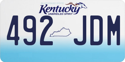 KY license plate 492JDM