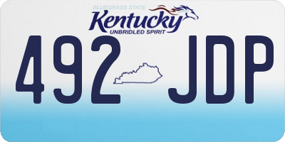 KY license plate 492JDP