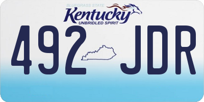 KY license plate 492JDR