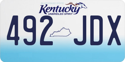 KY license plate 492JDX