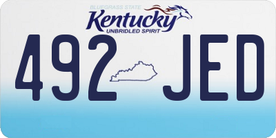 KY license plate 492JED
