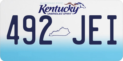 KY license plate 492JEI
