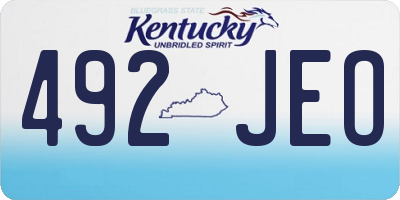 KY license plate 492JEO