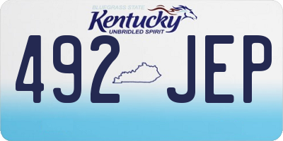 KY license plate 492JEP
