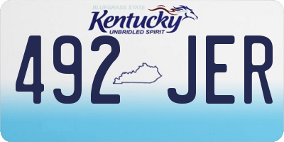 KY license plate 492JER
