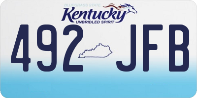 KY license plate 492JFB