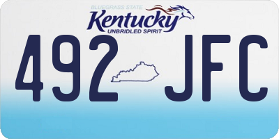 KY license plate 492JFC