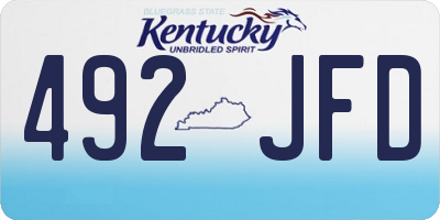 KY license plate 492JFD