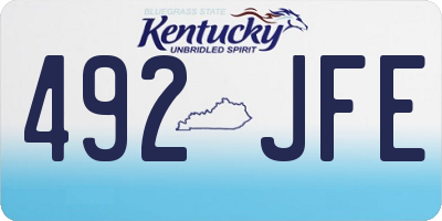 KY license plate 492JFE