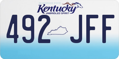 KY license plate 492JFF
