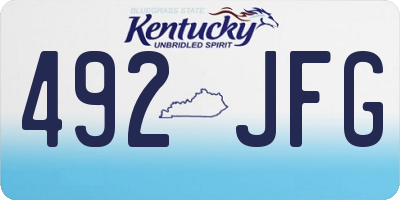 KY license plate 492JFG