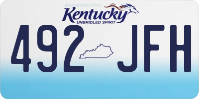 KY license plate 492JFH