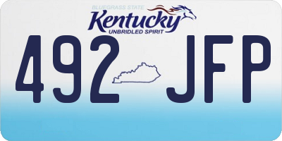 KY license plate 492JFP