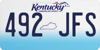 KY license plate 492JFS