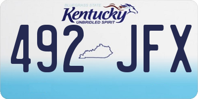 KY license plate 492JFX