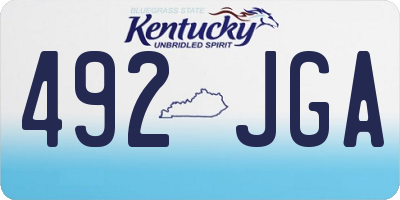 KY license plate 492JGA